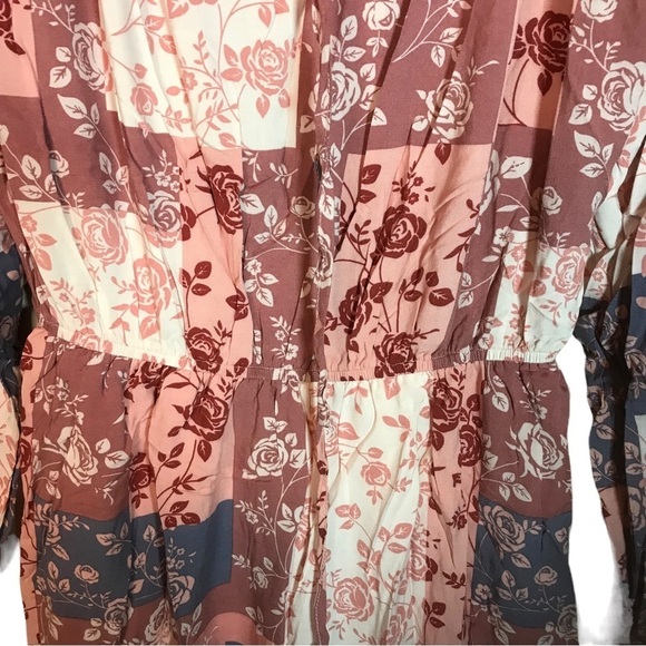 Andrée by unit womens M long sleeve dress floral multicolor lined skirt boho - Picture 3 of 14